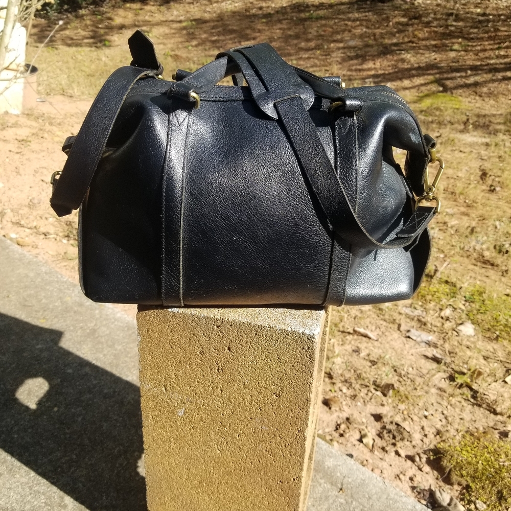 MADEWELL Black leather Kensington Satchel bag